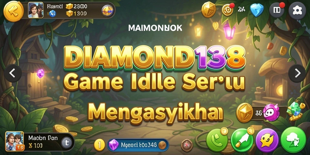 Tampilan gameplay seru dalam DIAMOND138 saat mengumpulkan sumber daya.