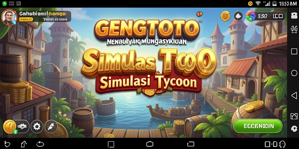 Gameplay GENGTOTO yang menarik dengan elemen manajemen bisnis.