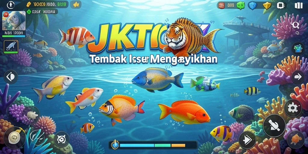 Tampilan gameplay seru dari JKTOK saat menembak ikan.