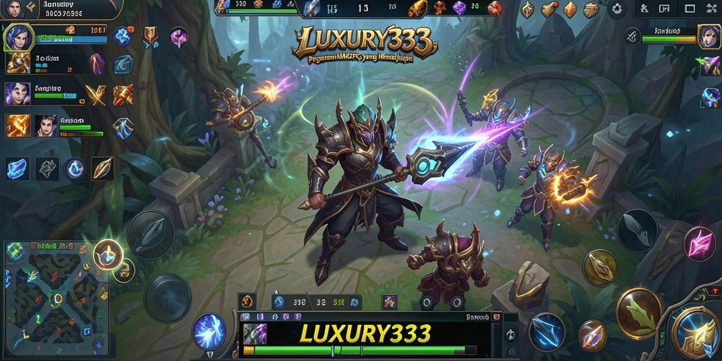 Screenshot gameplay LUXURY333 dengan aksi pertempuran yang menegangkan.
