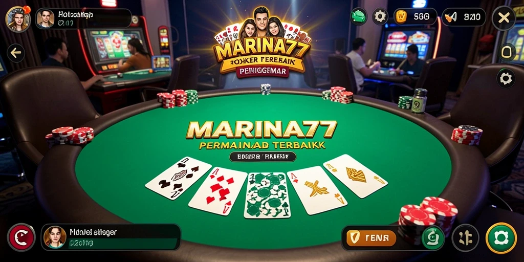 Tampilan menarik dari gameplay Poker di MARINA77.