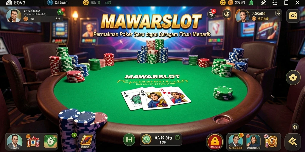 Tangkapan layar utama MAWARSLOT menampilkan aksi seru permainan Poker.