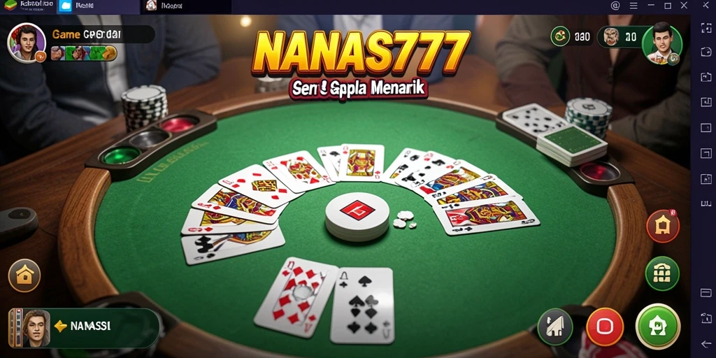 Tampilan gameplay seru NANAS777 yang penuh strategi Gaple.