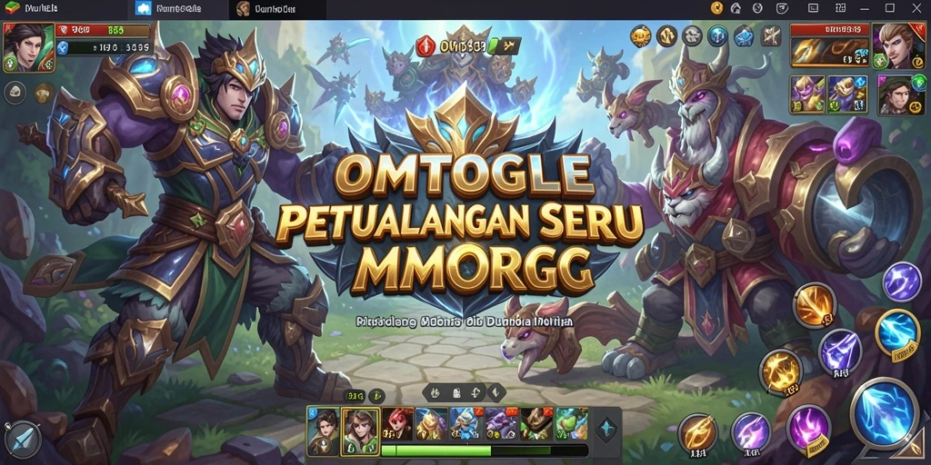 Tangkapan layar gameplay OMTOGEL yang menunjukkan aksi pertarungan seru dan keindahan dunia.