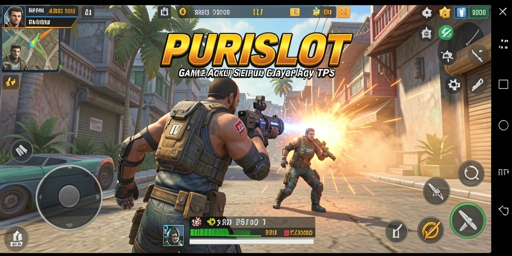 Tampilan gameplay seru di PURISLOT dengan pertarungan intens.
