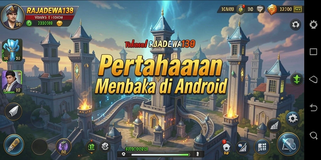 Tangkapan layar utama RAJADEWA138 menunjukkan strategi Tower Defense yang mendebarkan.