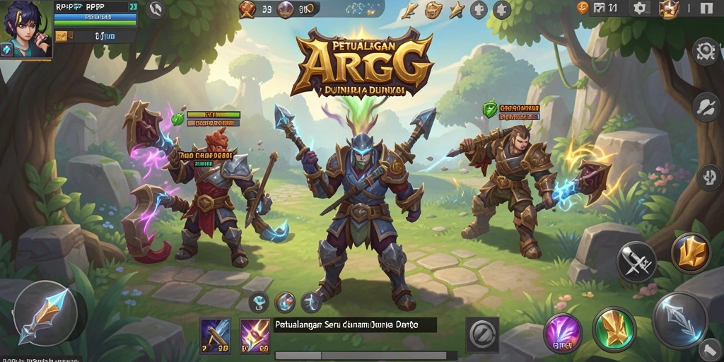 Tampilan gameplay RPRPRP dalam aksi, menunjukkan pertempuran yang menegangkan.