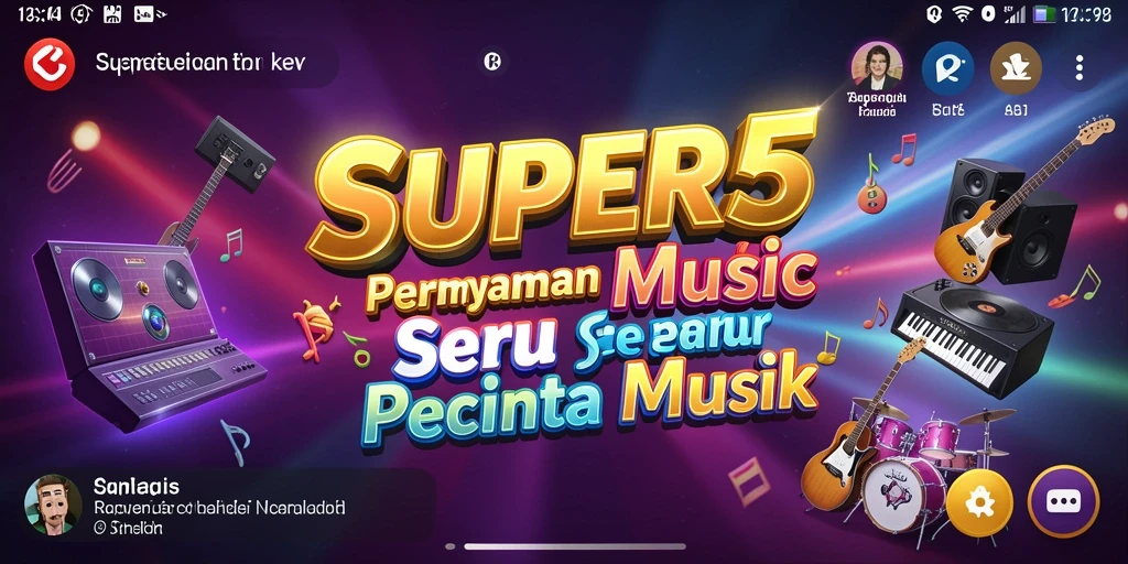 Tampilan menarik dari gameplay <strong>SUPER5</strong> yang seru dan penuh energi musik.