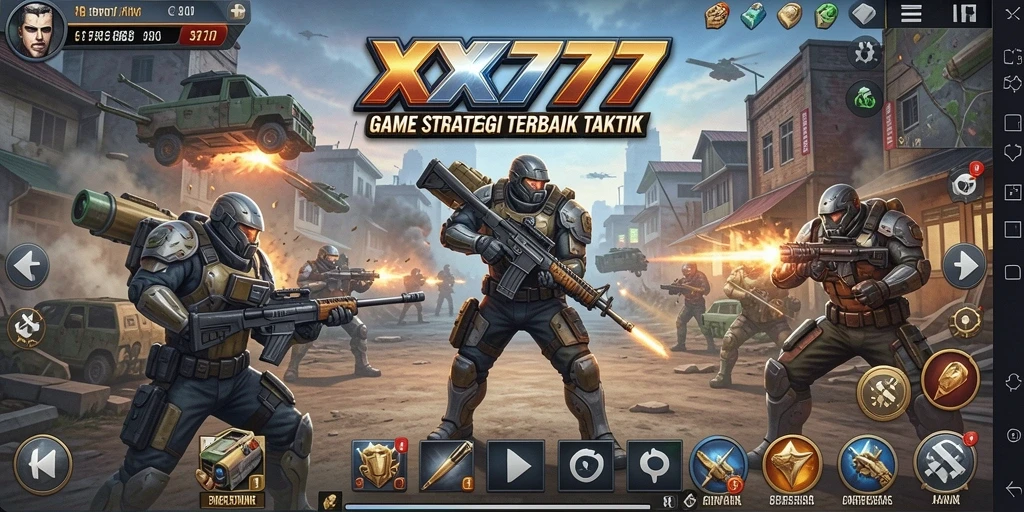 Screenshot gameplay XXX777 yang menunjukkan pertarungan strategis.